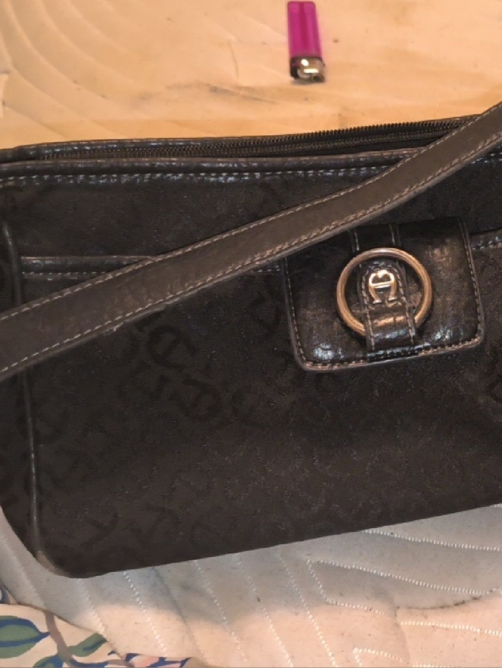 Black True Religion Shoulder Bag